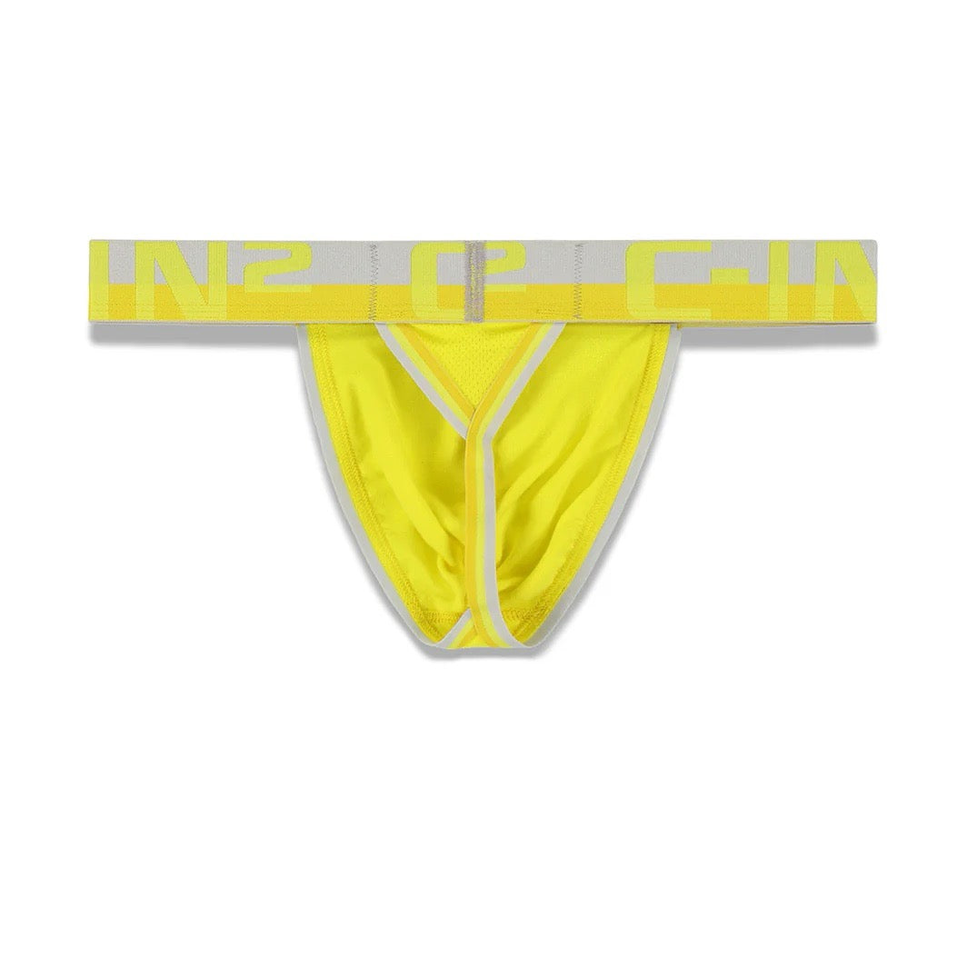 Yellow Mesh Thong