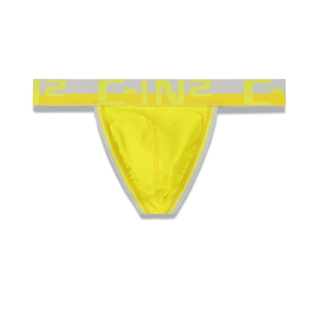 Yellow Mesh Thong