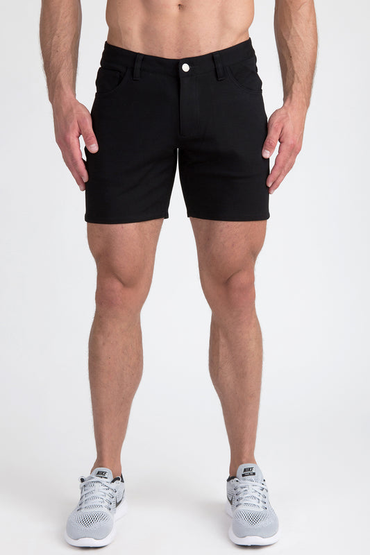 Black 5" Stretch Knit Short