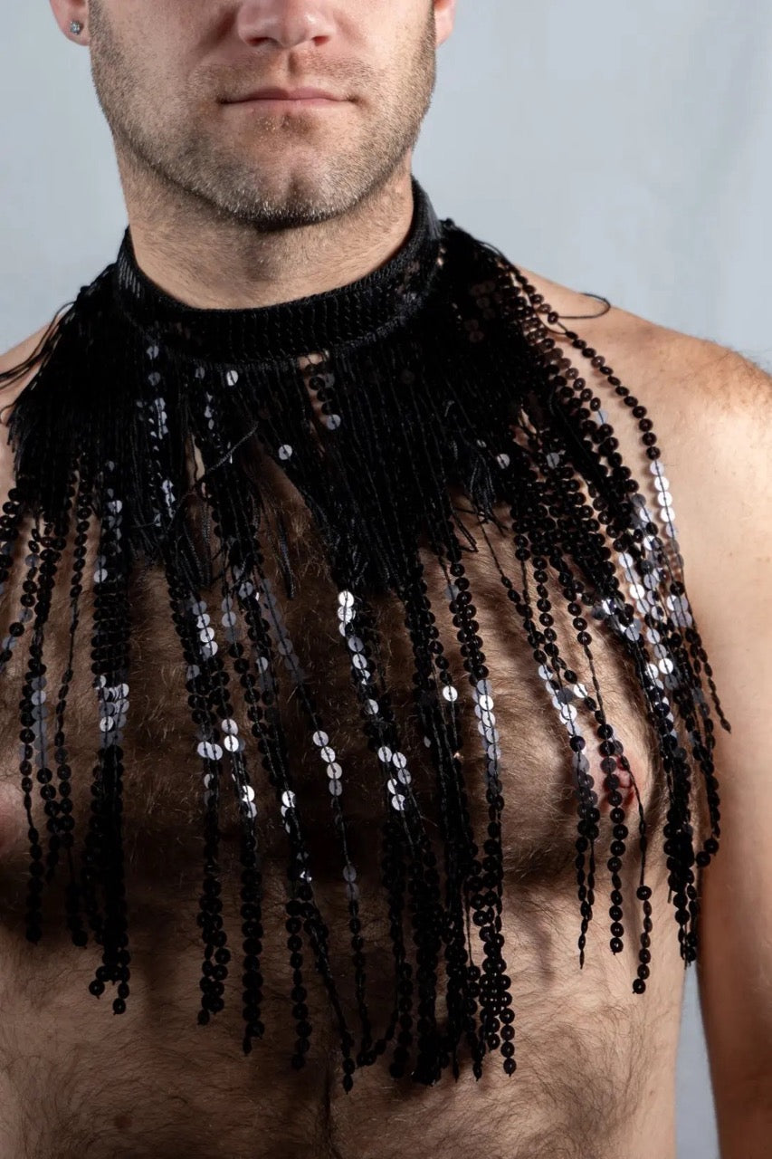 Black Fringe Choker