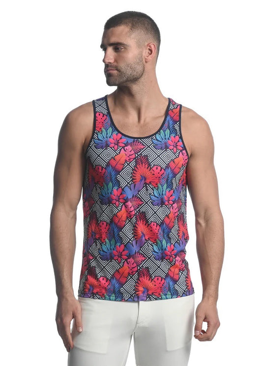 Diamond Tropics Stretch Mesh Tank