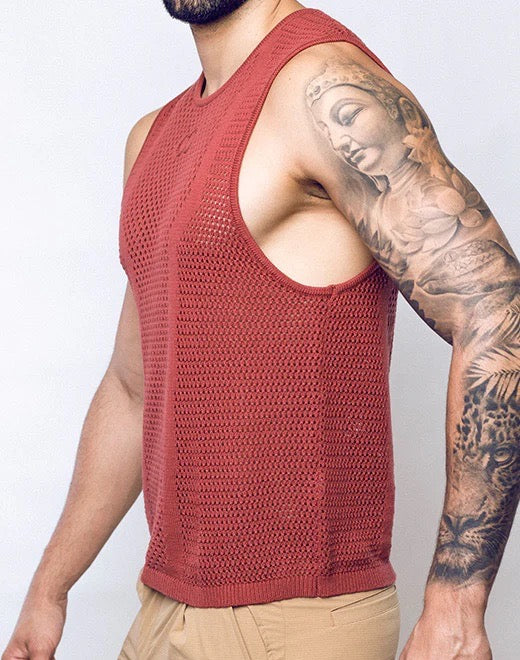 Burnt Brown Amalfi Knit Tank