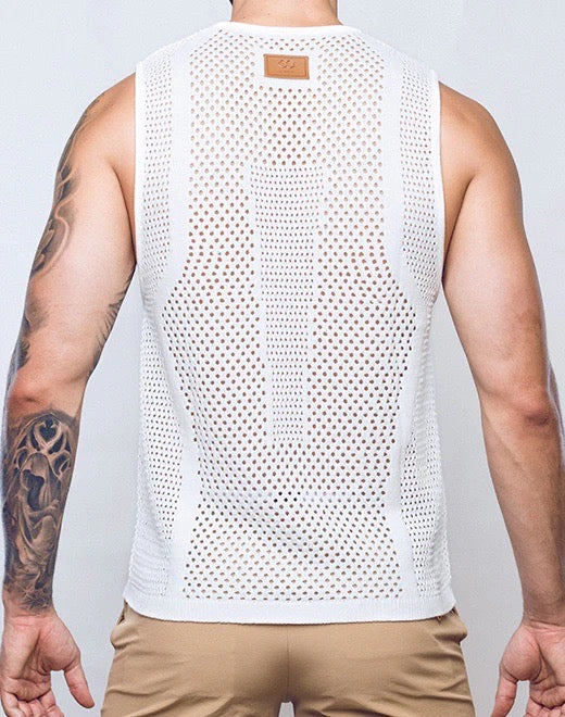 White Amalfi Knit Tank