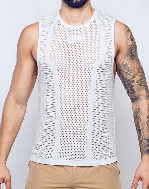 White Amalfi Knit Tank