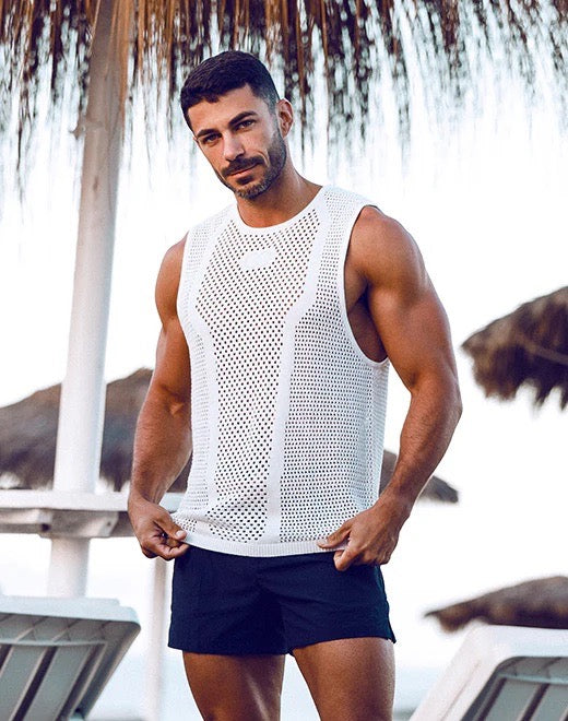 White Amalfi Knit Tank