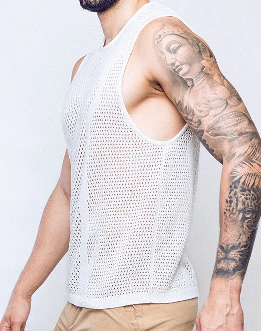 White Amalfi Knit Tank