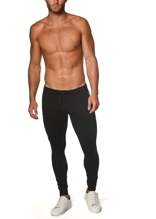 Black Fleece Flex Cotton Stretch Jogger