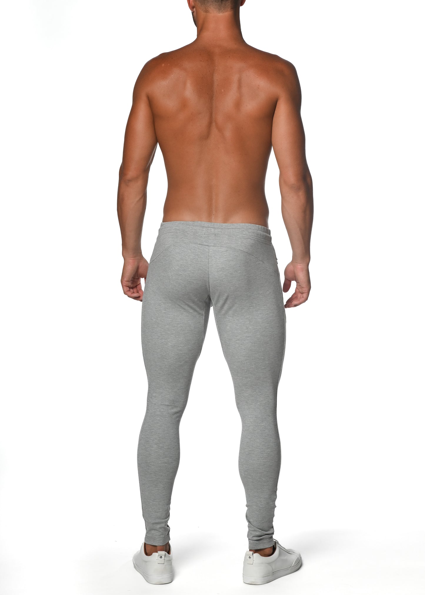 Grey Melange Fleece Flex Cotton Stretch Jogger