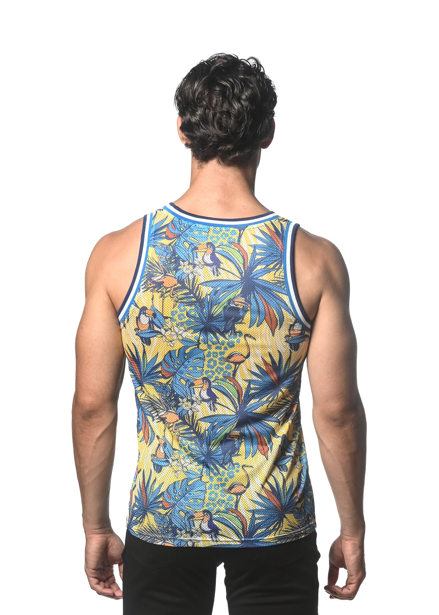 Jungle Print Stretch Mesh Tank