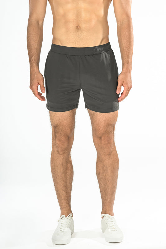 Charcoal Textured Stretch Performance Short