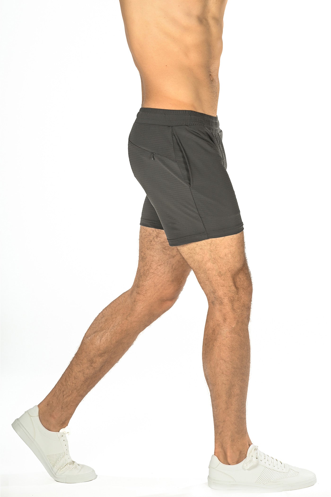 Charcoal Textured Stretch Performance Short