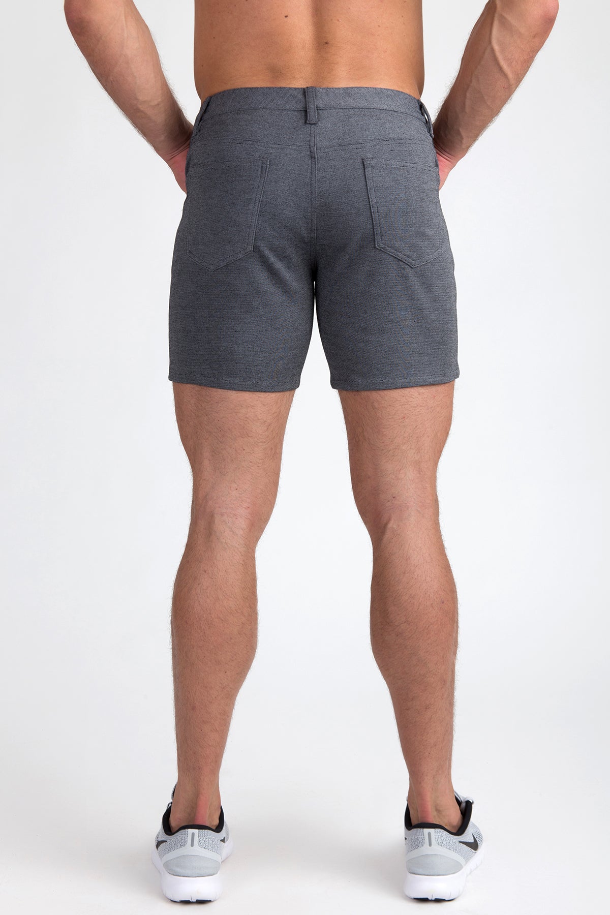 Grey 5" Stretch Knit Short