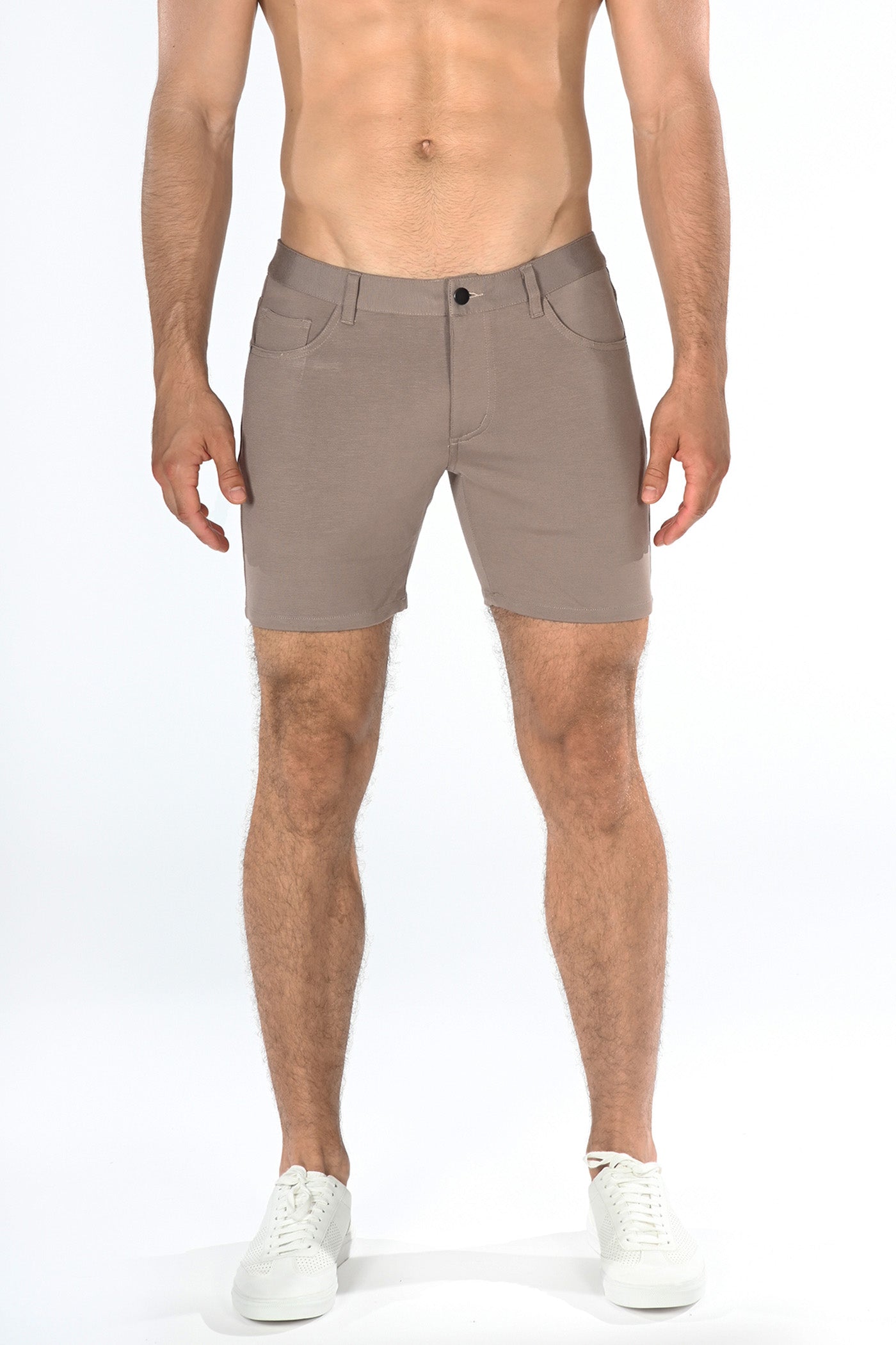 Khaki 5" Stretch Knit Short