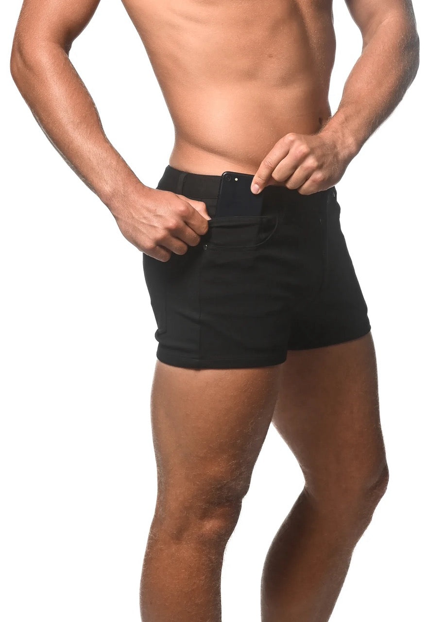 Black 3" Stretch Knit Short