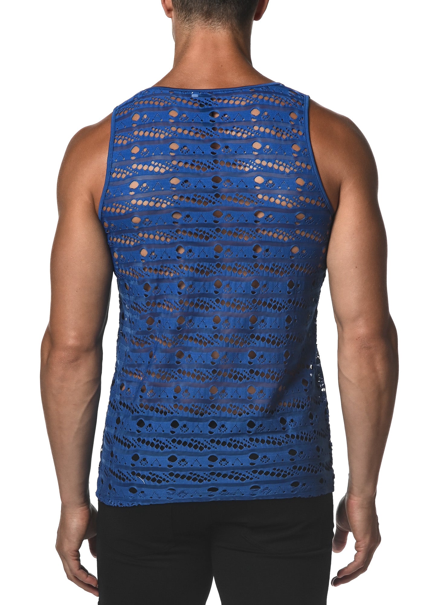 Blue Dash Dot Tank