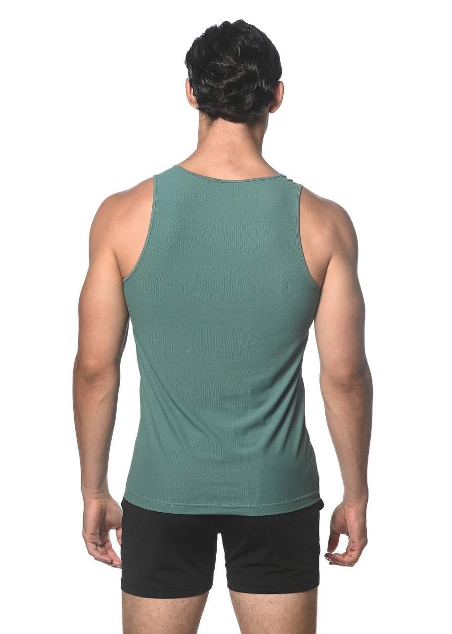 Ocean Textured Stretch Mesh Performance Tank