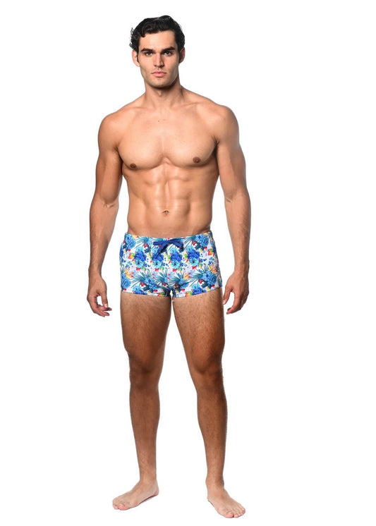 Blue Tropics Swim Trunk