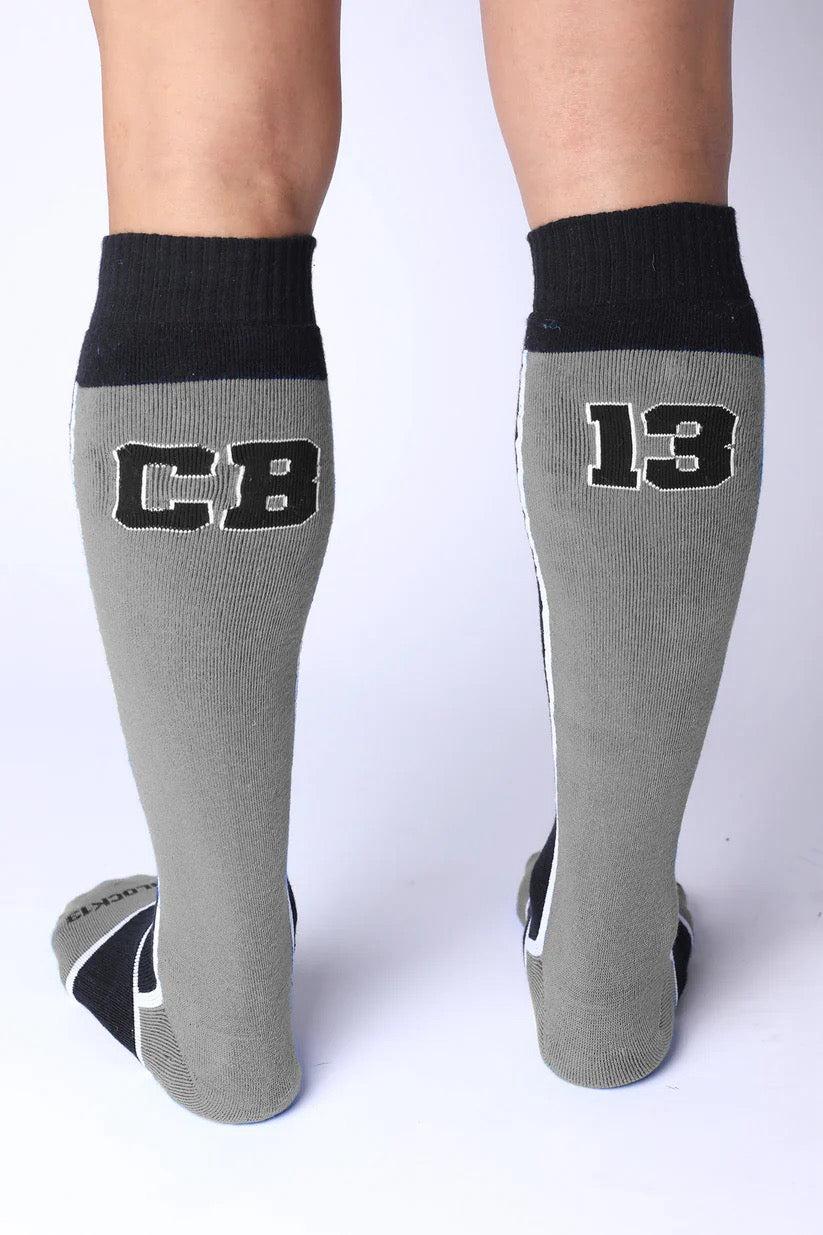 Grey Take Down Knee High Sock