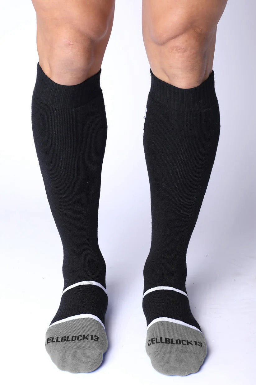 Grey Take Down Knee High Sock