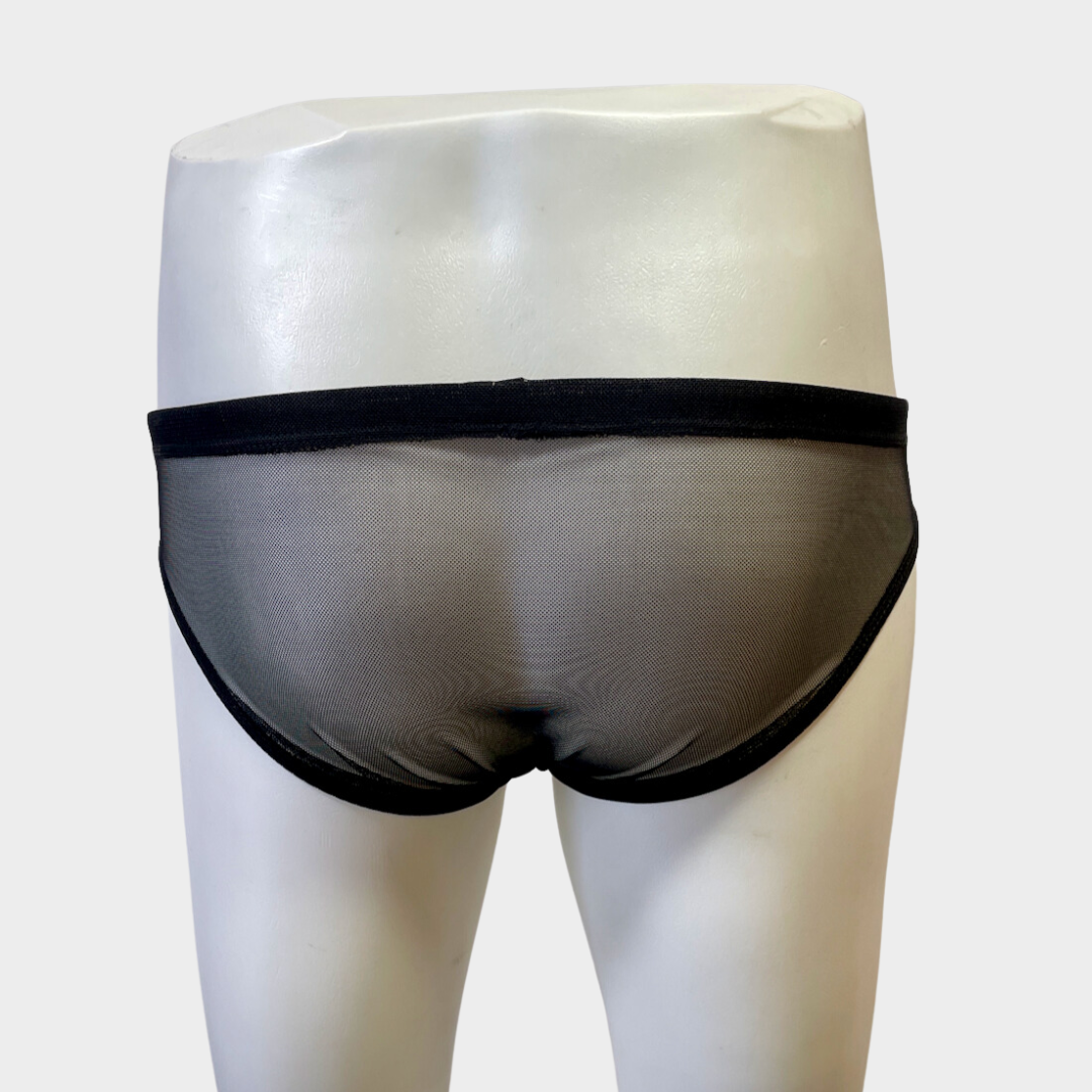 Black Sheer Swim Brief - Final Sale