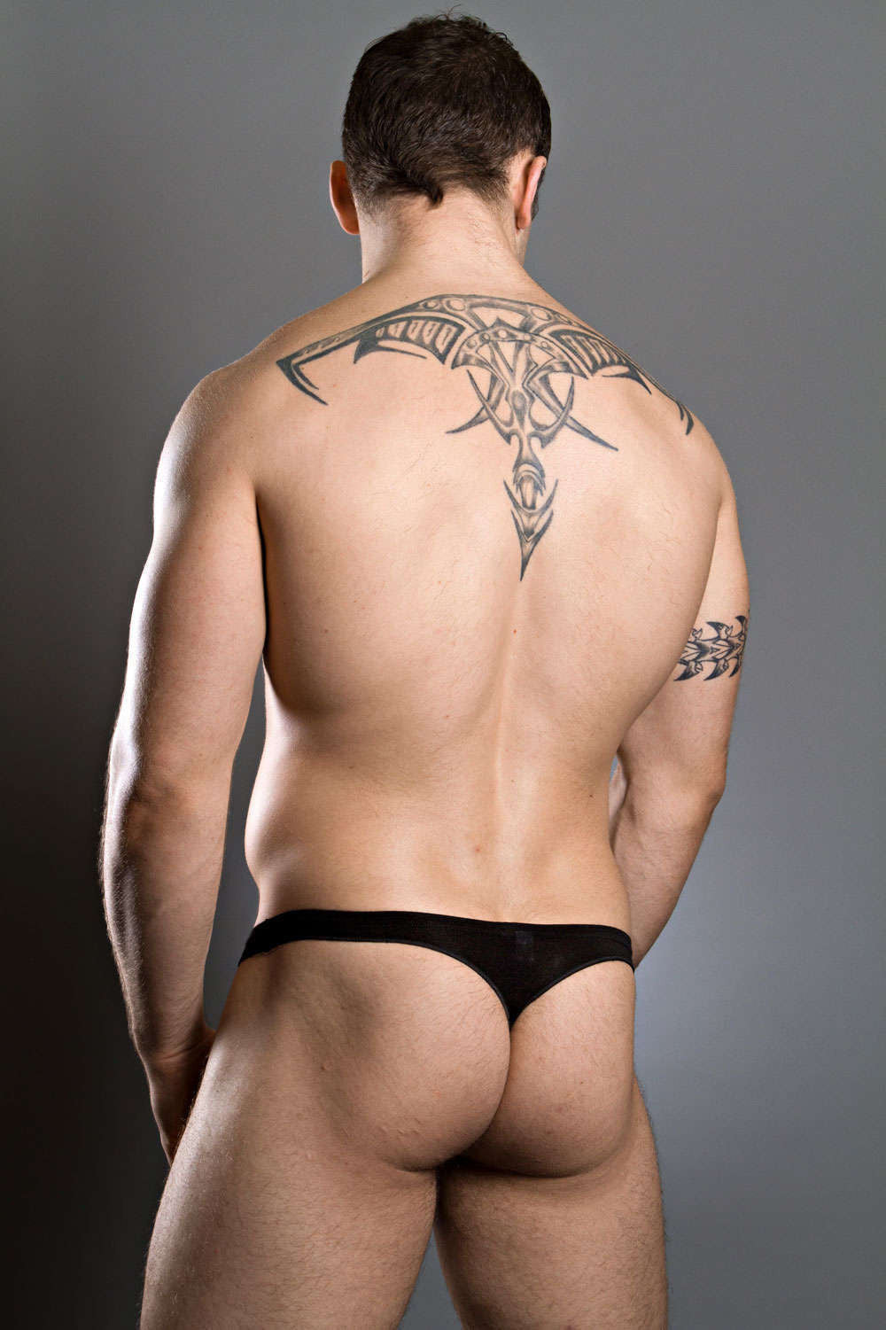 Black Euro Thong