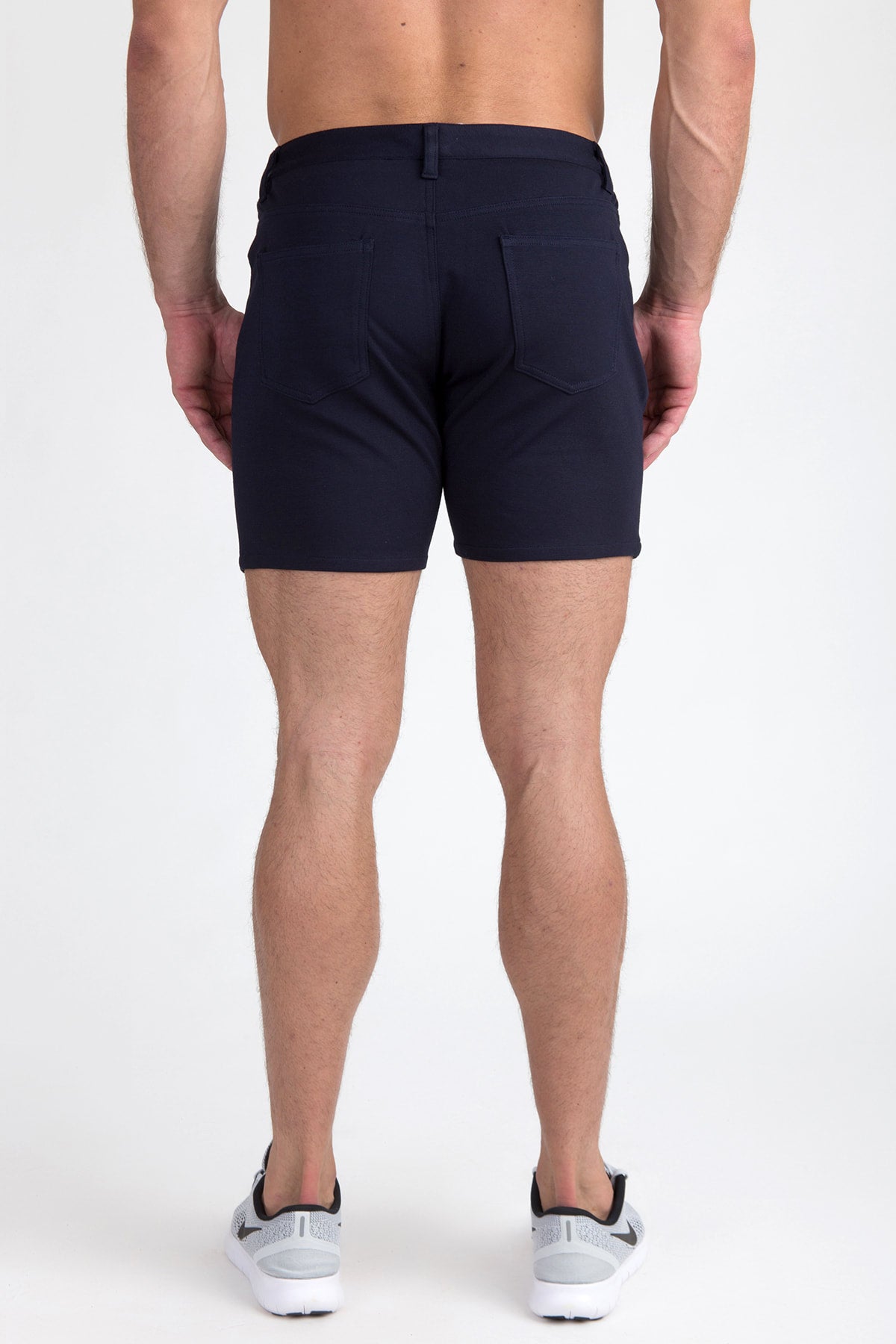 Navy 5" Stretch Knit Short