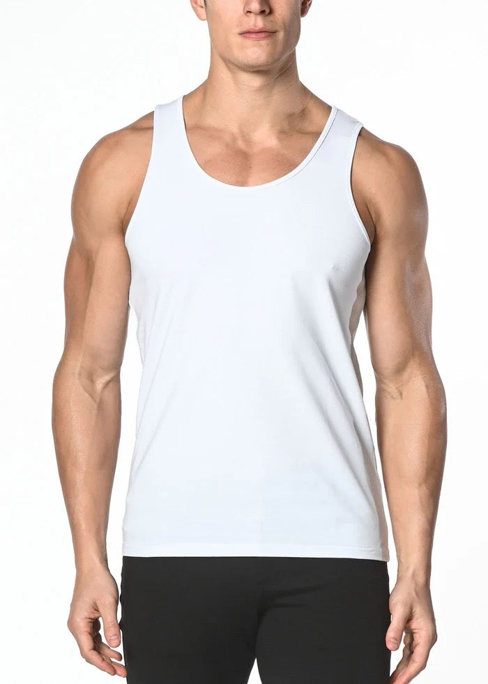 White Jersey Tank